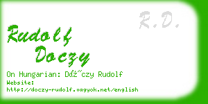 rudolf doczy business card